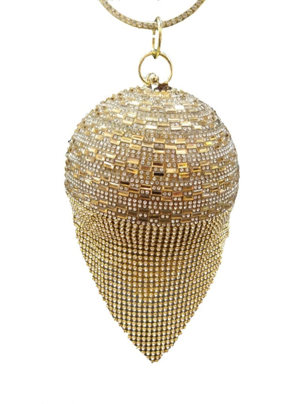 Gold & Crystal Bridal Clutch - Xarrago