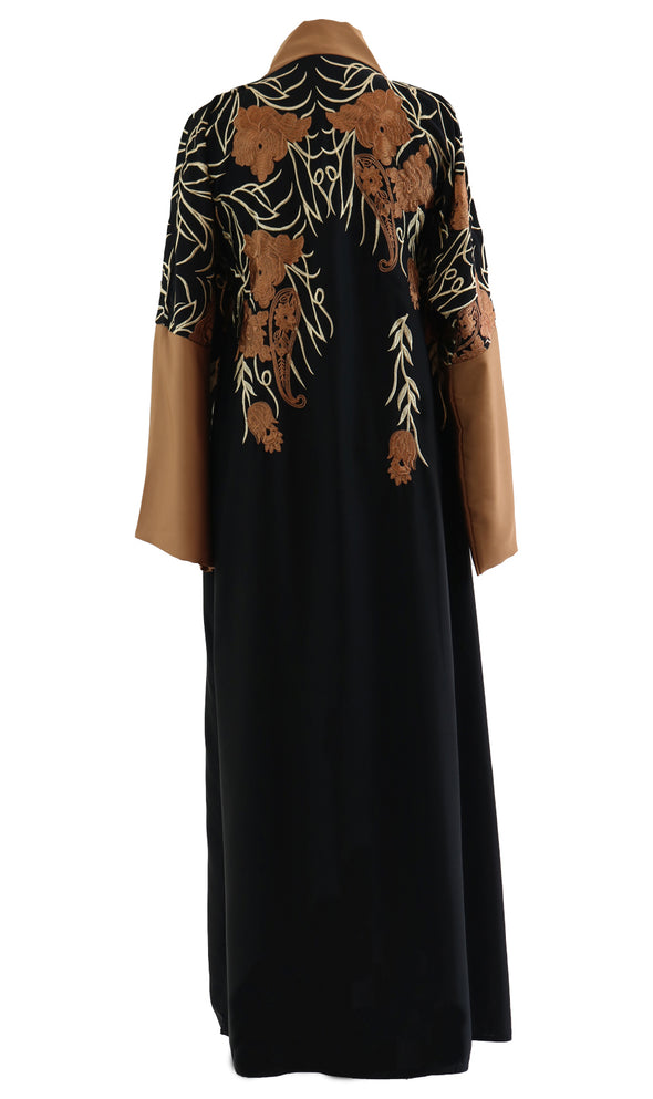 Floral Print Tie Abaya - Xarrago