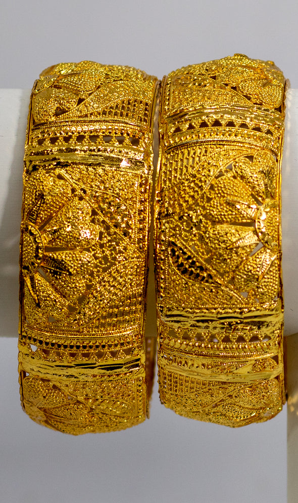 Large Gold Bangles - Xarrago