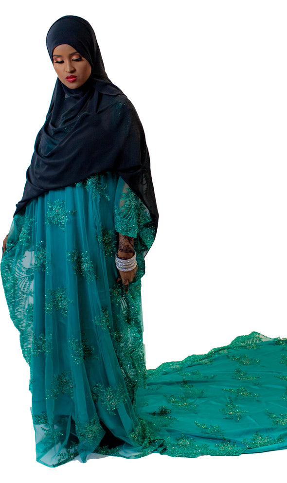 Dazzling Green Bridal Dress - Xarrago