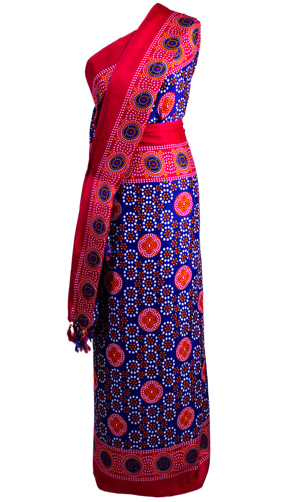 Modern Styled Red & Blue Shaash Guntiino - Xarrago