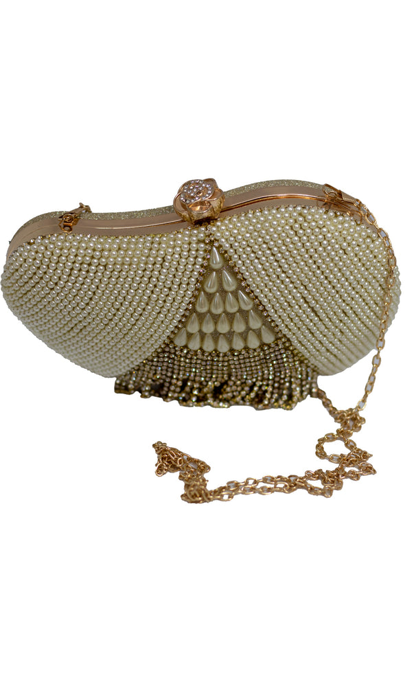Gold Bridal Pearl Purse - Xarrago