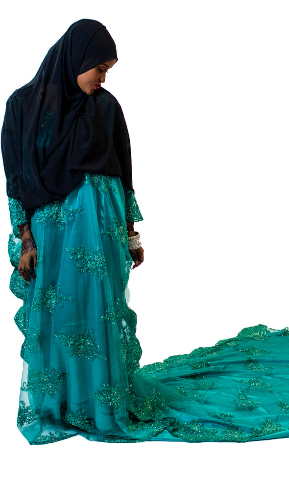 Dazzling Green Bridal Dress - Xarrago